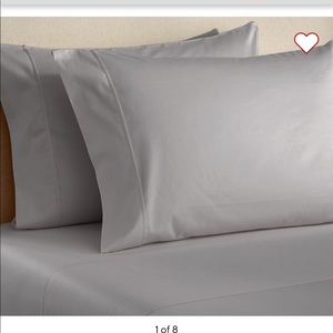 Pottery Barn Grey Mist Full Size Sheet Set and Pillow Cases